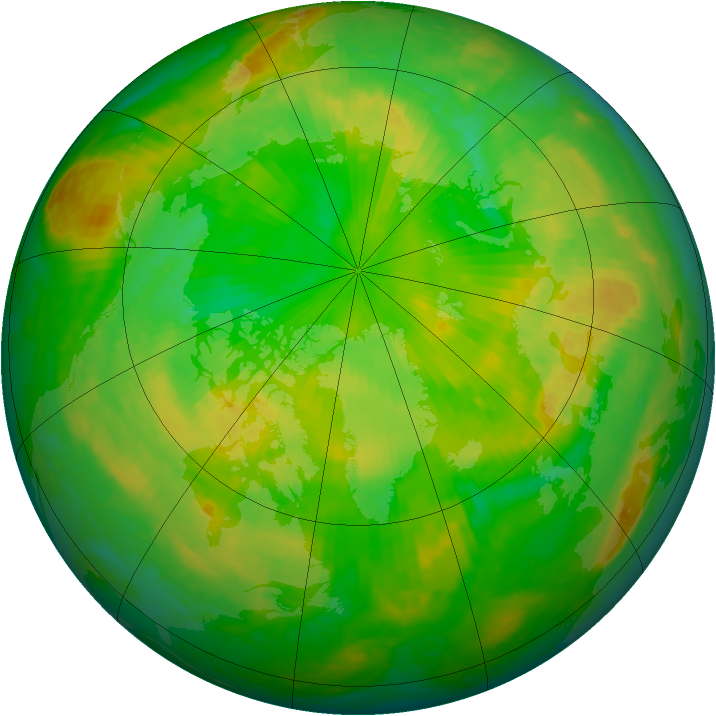 Arctic ozone map for 15 June 2004